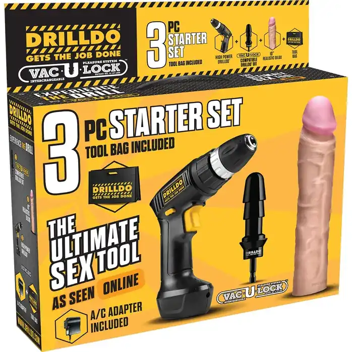 Секс-набор из 3 предметов DRILLDO STARTER SET 3 PIECE