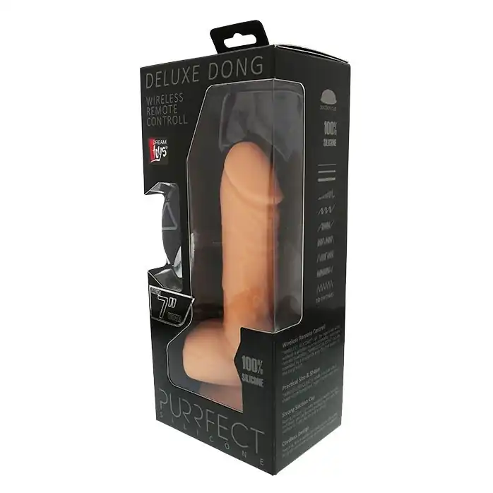 Реалистичный вибратор с дистанционным управлением PURRFECT SILICONE DELUXE REMOTE VIBE 7IN - 18 см - Purrfect Silicone. Фотография 2.