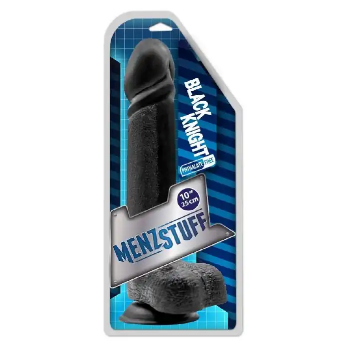 Чёрный анальный фаллоимитатор MENZSTUFF BLACK KNIGHT 10INCH BUTT PLUG - 25 см - MenzStuff. Фотография 2.