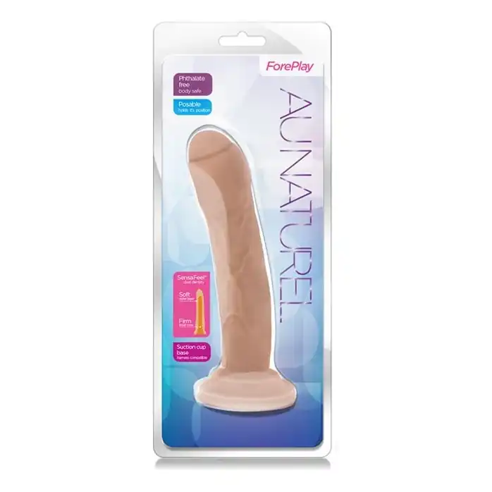 Телесный фаллоимитатор с полузакрытой головкой Foreplay - 19,8 см. Фотография 2.