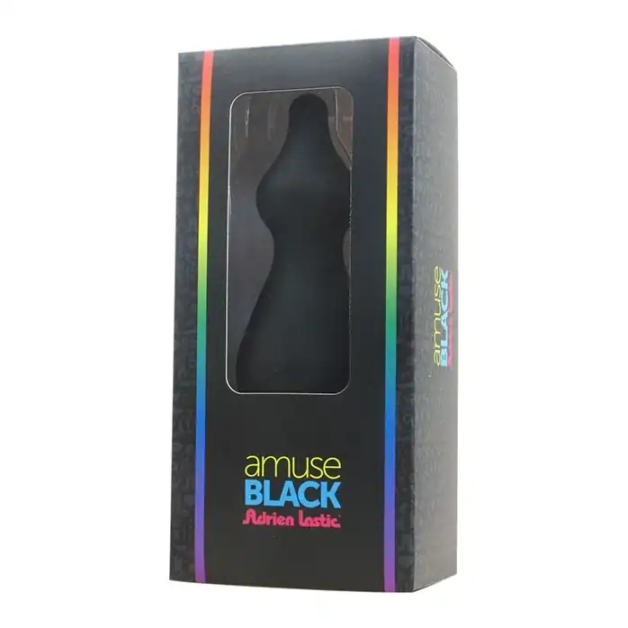 Чёрная фигурная анальная пробка AMUSE BLACK L - 13,8 см. Фотография 2.