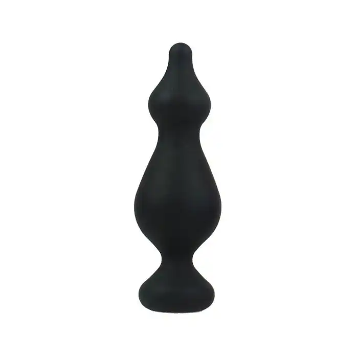 Чёрная фигурная анальная пробка AMUSE BLACK L - 13,8 см