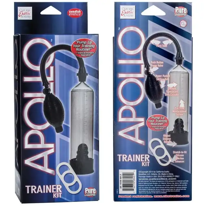 Вакуумная помпа Apollo Trainer Kit в комплекте с силиконовым эрекционным кольцом - Apollo. Фотография 2.