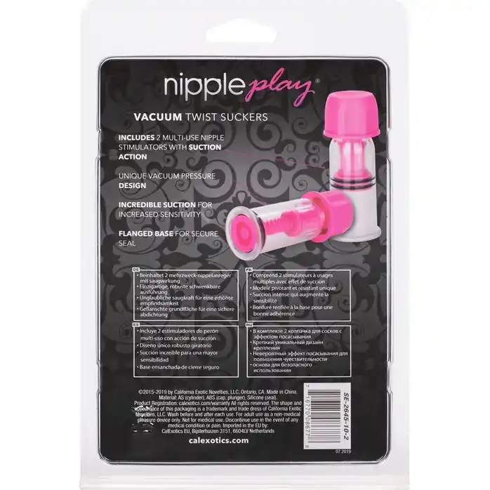 Вакуумные массажёры для сосков Nipple Play Vacuum Twist Suckers - Nipple Play. Фотография 5.