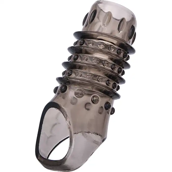 Открытая дымчатая насадка с точками и рёбрами ToyFa XLover - 11,5 см - XLover