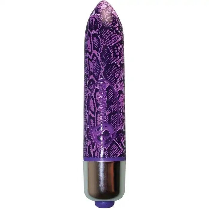 Стильный мини-вибратор со змеиным принтом RO-80MM 7-SPEED PURPLE PITON