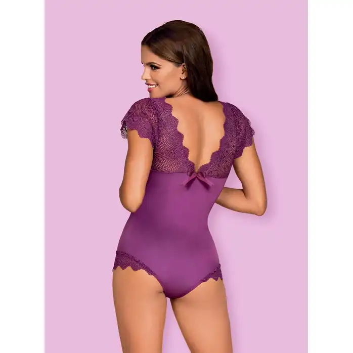 Боди Moketta с сетчатыми вставками и коротенькими рукавчиками - Sexy. Фотография 6.