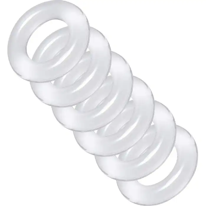 Комплект из 6 прозрачных эрекционных колец Ring Master Custom Ball Stretcher Kit - Master Series