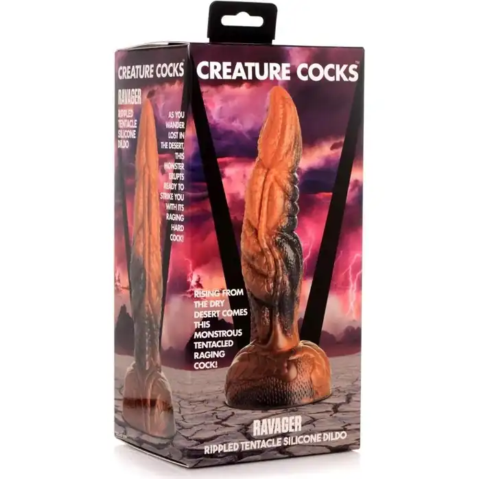Фантазийный фаллоимитатор Ravager Rippled Tentacle Silicone Dildo - 20,3 см - Creature Cocks. Фотография 5.