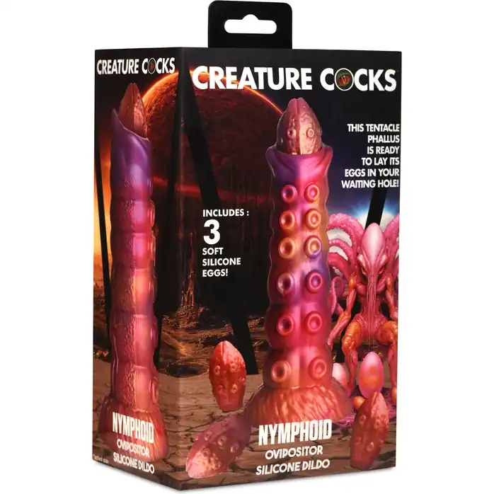 Фантазийный фаллоимитатор Nymphoid Ovipositor Silicone Dildo - 16,5 см - Creature Cocks. Фотография 2.