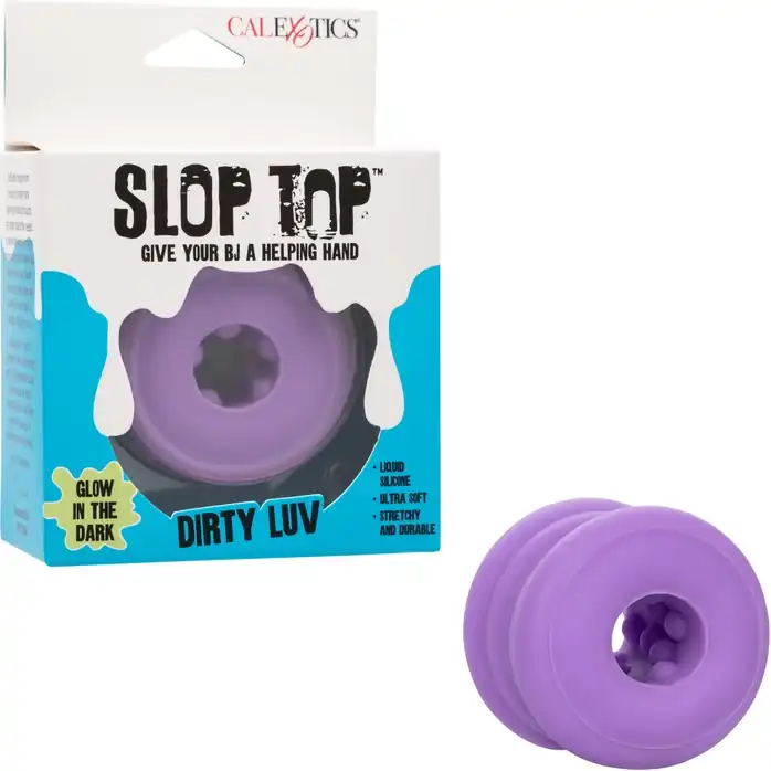 Фиолетовый мастурбатор-бампер из жидкого силикона Dirty Luv - Slop Top. Фотография 2.