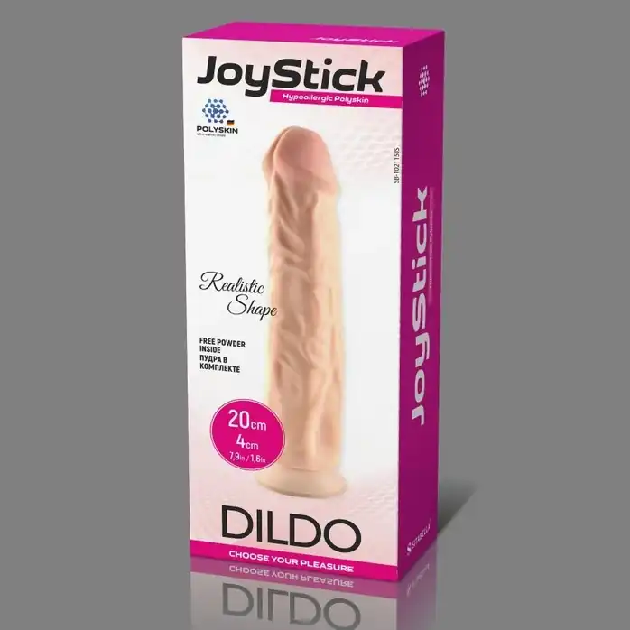 Телесный фаллоимитатор JoyStick на присоске - 20 см - JoyStick