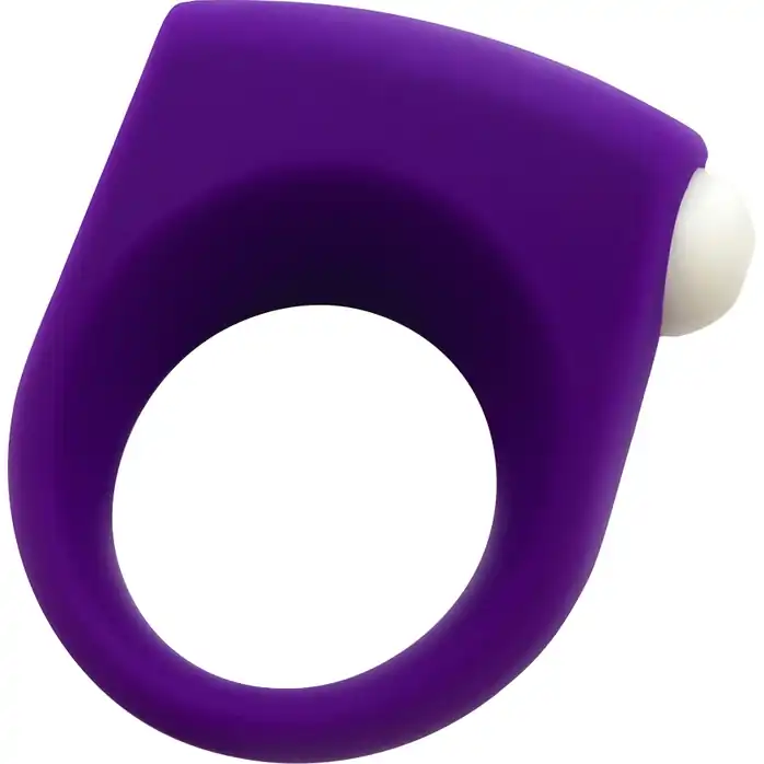 Фиолетовое эрекционное кольцо Puggle Vibrating Ring with Bullet - Wooomy
