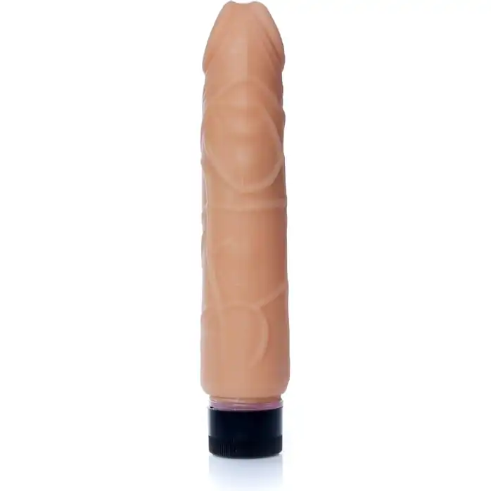 Телесный вибратор-реалистик Real Skin - 22 см. Фотография 3.