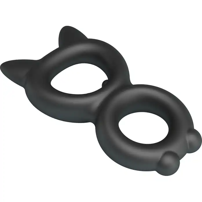 Черное двойное эрекционное кольцо Toran - Crazy Bull. Фотография 5.