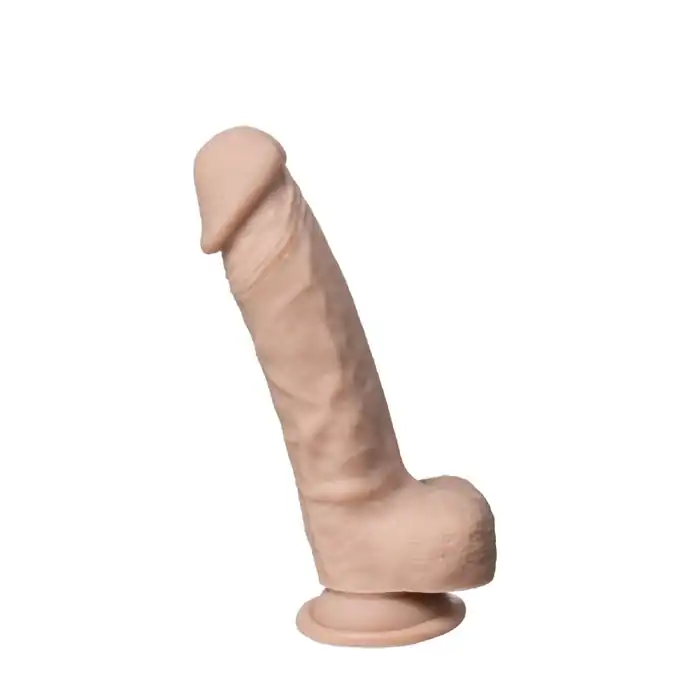 Телесный фаллоимитатор на присоске Real Skin Model 1 - 17,8 см - SILEXD. Фотография 9.