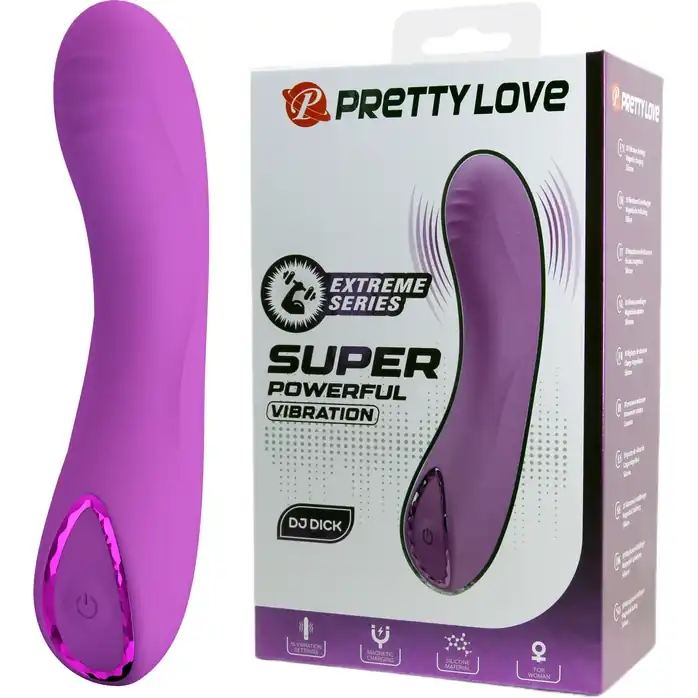 Фиолетовый мини-вибратор DJ Dick - 12,7 см - Pretty Love