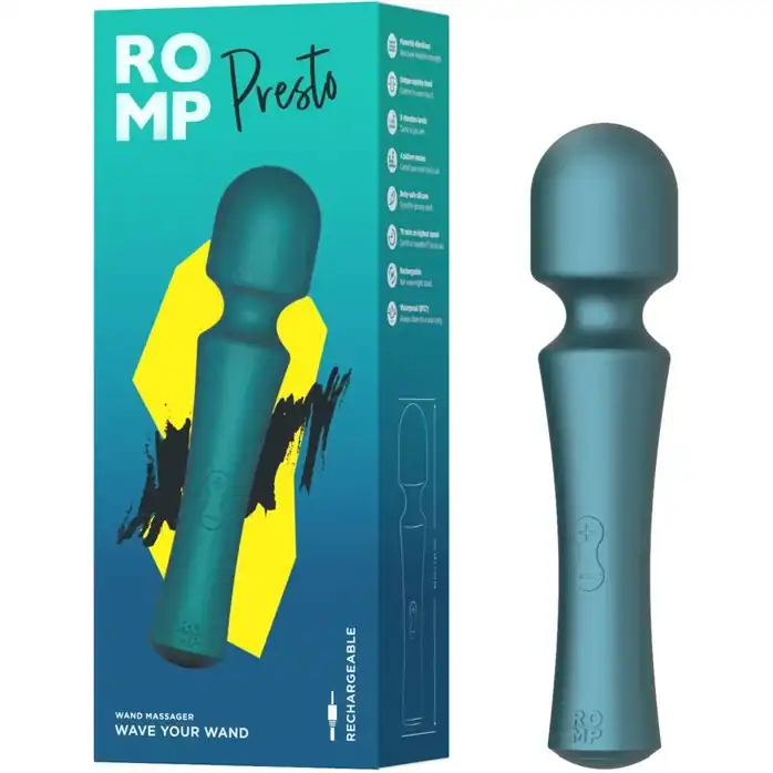 Зеленый wand-вибратор Romp Presto - 20 см. Фотография 5.