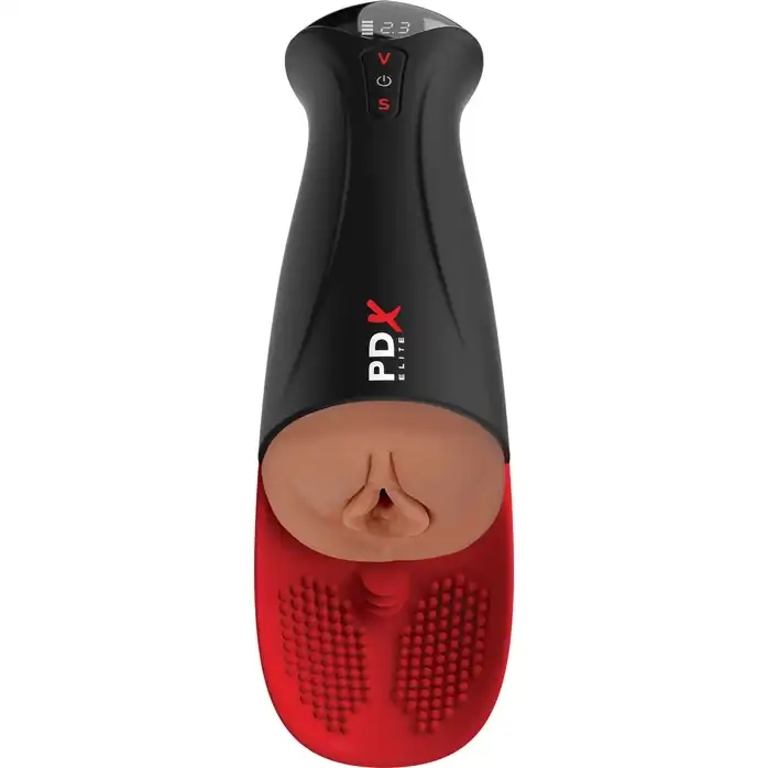 Мастурбатор-вагина в колбе с вибрацией Fuck-O-Matic Pro XL - PDX Elite