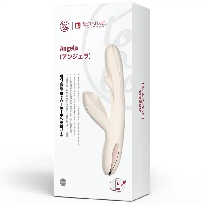 Хай-тек вибратор с таппингом и вакуумом Angela - 21,8 см. Фотография 2.