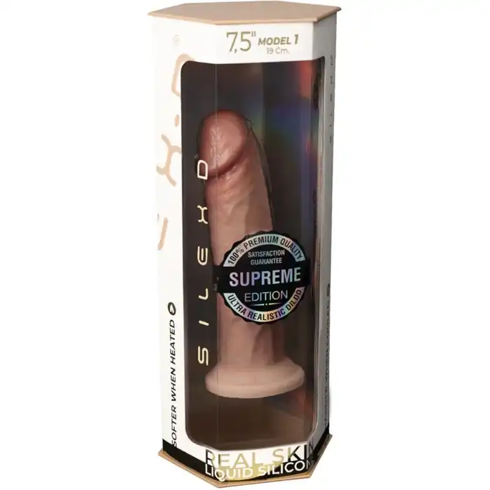 Телесный фаллоимитатор SILEXD Model 1 Premium Real Skin - 19 см - SILEXD. Фотография 2.