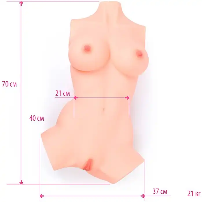 Телесный мастурбатор в виде женского торса - EROWOMAN-EROMAN. Фотография 6.