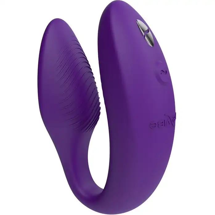 Фиолетовый U-образный вибратор для пар We-Vibe Sync 2