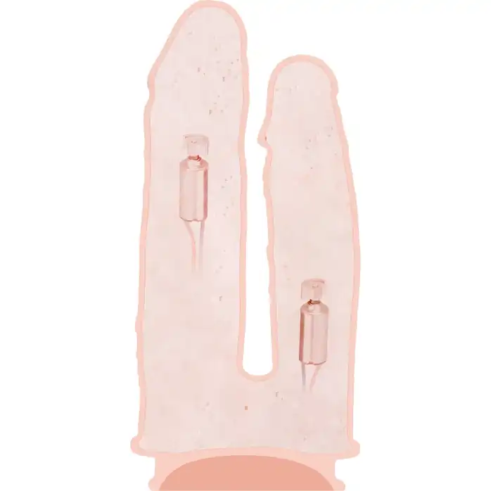 Телесный анально-вагинальный вибратор RealStick Silicone Jason M - 18 см - RealStick Silicone. Фотография 10.