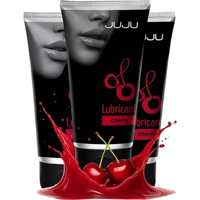 Набор из 3 съедобных лубрикантов JUJU со вкусом вишни
