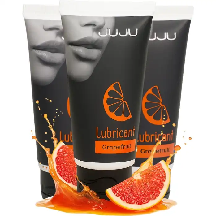 Набор из 3 съедобных лубрикантов JUJU со вкусом грейпфрута