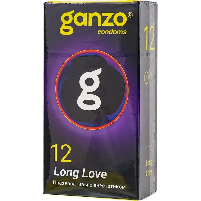 Презервативы с анестетиком для продления удовольствия Ganzo Long Love - 12 шт