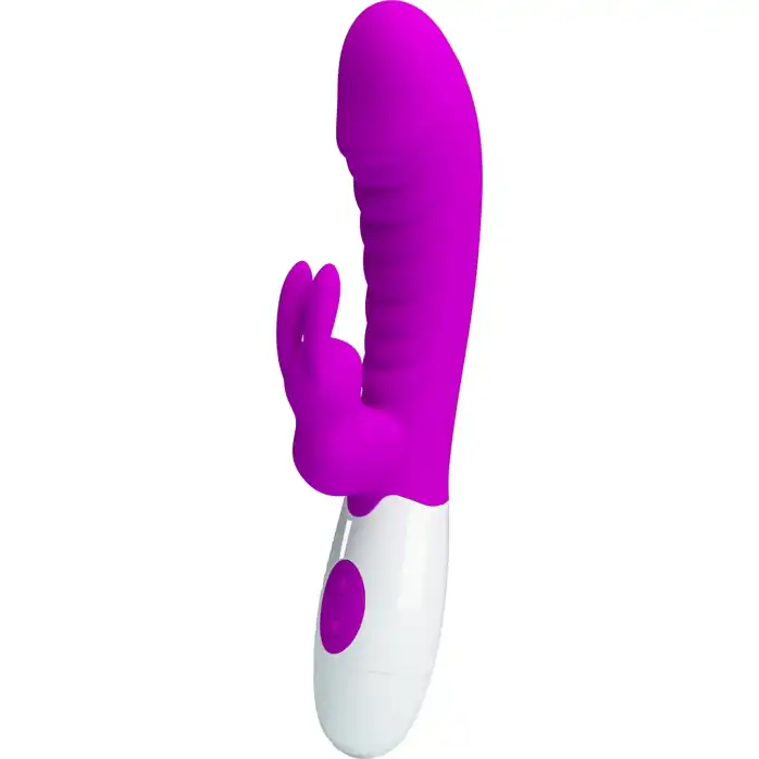 Лиловый вибратор-кролик Naughty Bunny - 19,8 см - Pretty Love. Фотография 3.