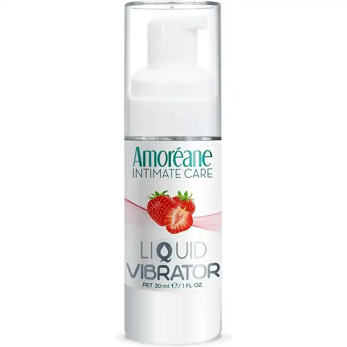 Жидкий вибратор со вкусом клубники Amoreane Strawberry - 30 мл