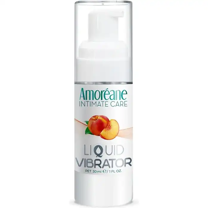 Жидкий вибратор со вкусом персика Amoreane Peach - 30 мл