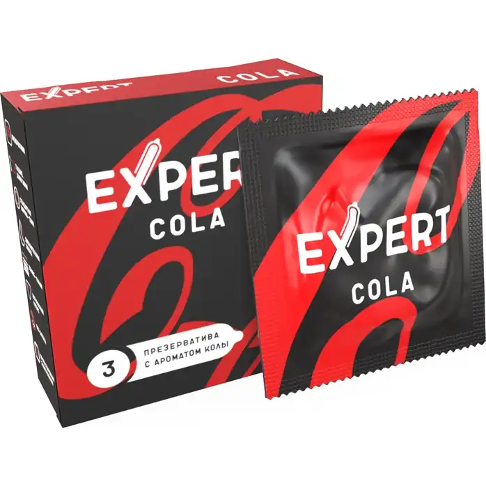 Презервативы с ароматом колы Expert Cola - 3 шт