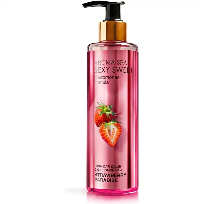 Гель для душа с феромонами и ароматом клубники Strawberry Paradise - 200 мл - Серия Sexy Sweet