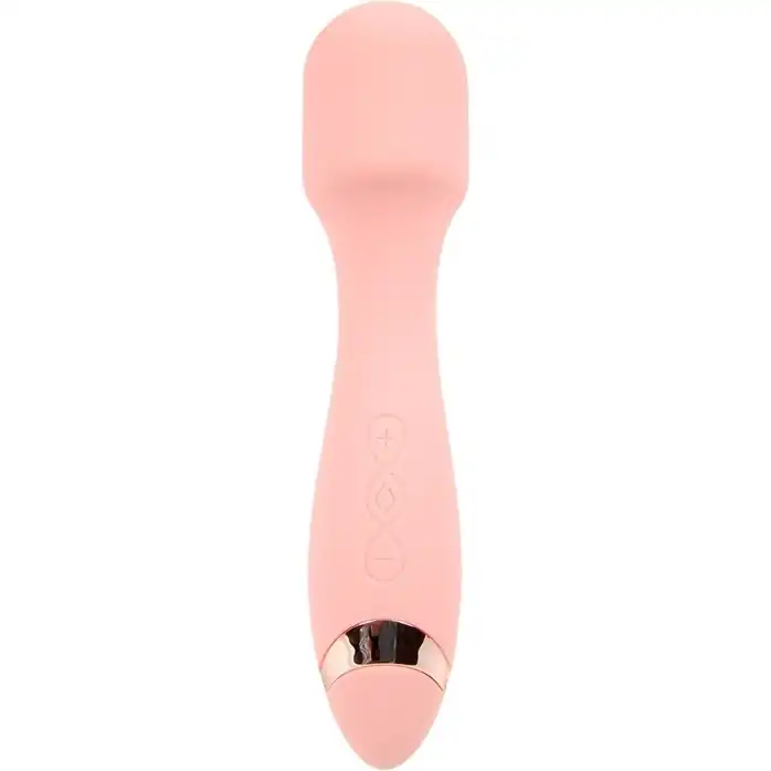 Нежно-розовый силиконовый wand-вибратор - 18,5 см