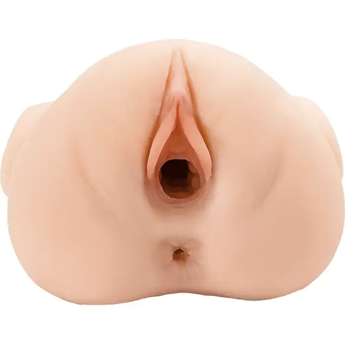 Телесный мастурбатор с вибрацией Double Pounder Vibrating Squeeze Stroker - PDX Plus. Фотография 3.