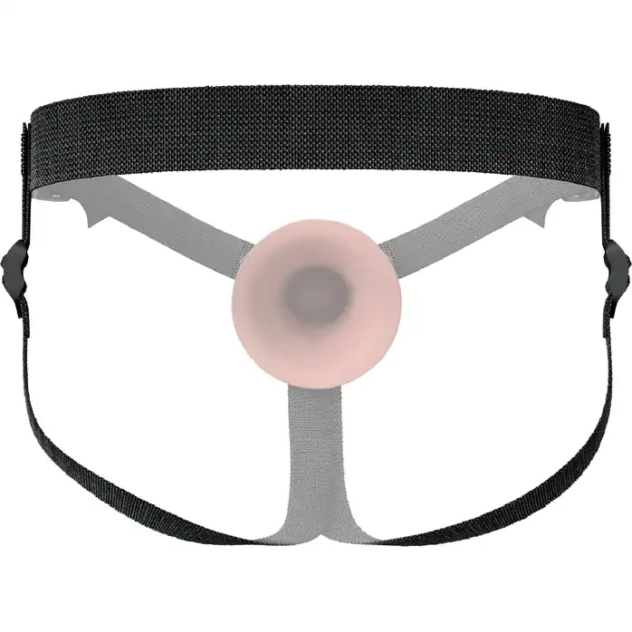 Телесный пустотелый фаллопротез 9’’ Hollow Silicone Strap-On - 24,1 см - Fantasy X-tensions Elite. Фотография 5.
