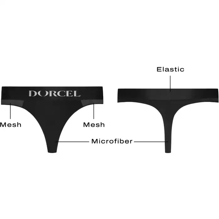 Черные трусики для ношения клиторального стимулятора Panty Lover - size XXL. Фотография 3.
