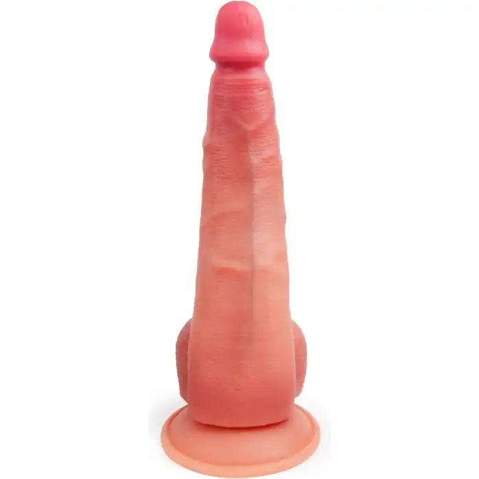 Телесный вибратор-реалистик на присоске - 30 см - EROWOMAN ВИБРО. Фотография 5.