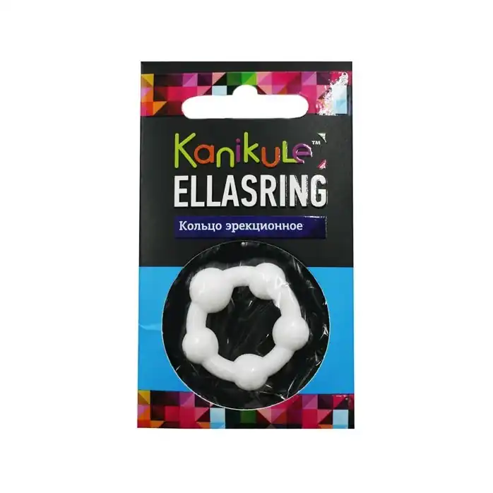 Цветное эрекционное кольцо с шариками Ellasring