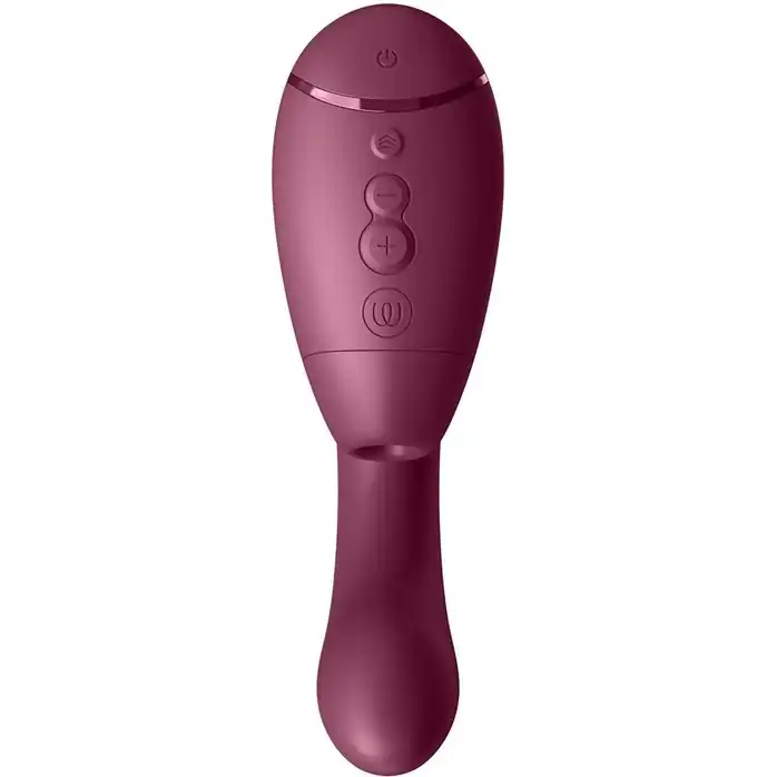 Малиновый двойной стимулятор Womanizer Next Duo. Фотография 2.