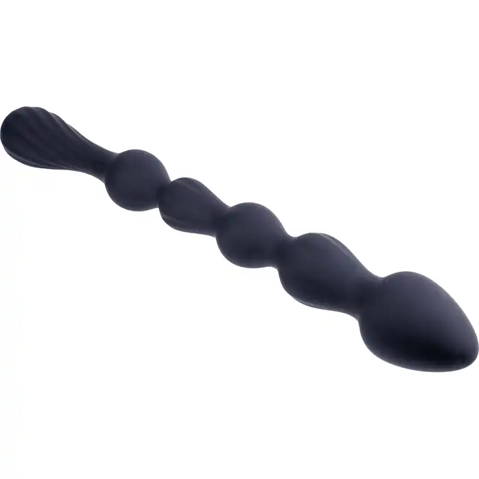 Черная анальная цепочка Hunter Beads - 26,7 см. Фотография 3.