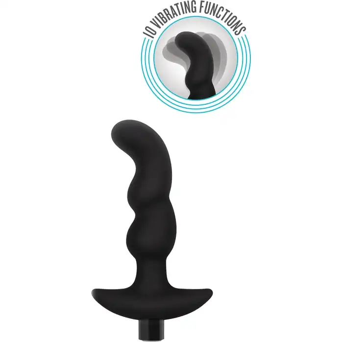 Черный вибромассажер простаты Prostate Massager 03 - 15,2 см - Anal Adventures. Фотография 3.
