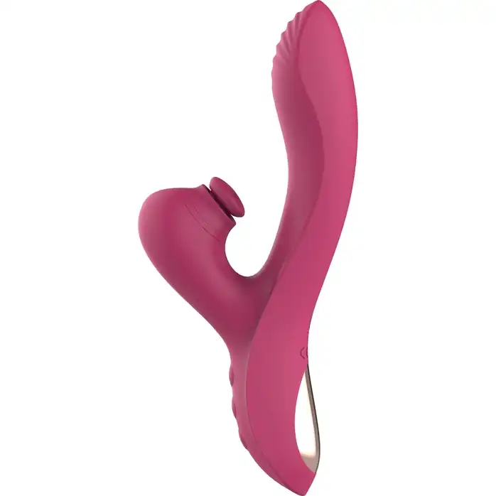 Розовый вибратор-кролик Dual G-Spot Vibe - 22,5 см - Essentials. Фотография 3.