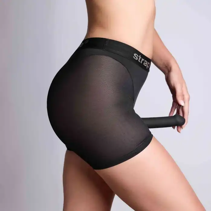 Трусики-шорты для фиксации насадок Strap-on-me Harness Lingerie Halo - size XL. Фотография 3.