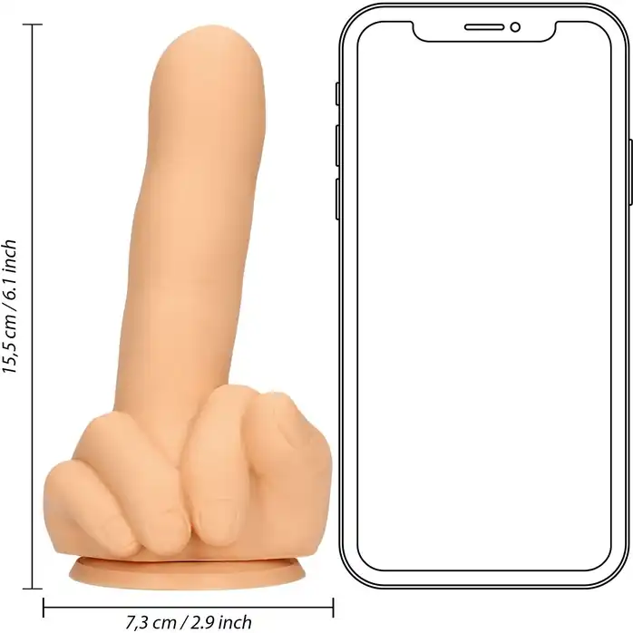 Телесный фаллоимитатор в форме пальца Up Yours - 15,5 см - S-line. Фотография 3.