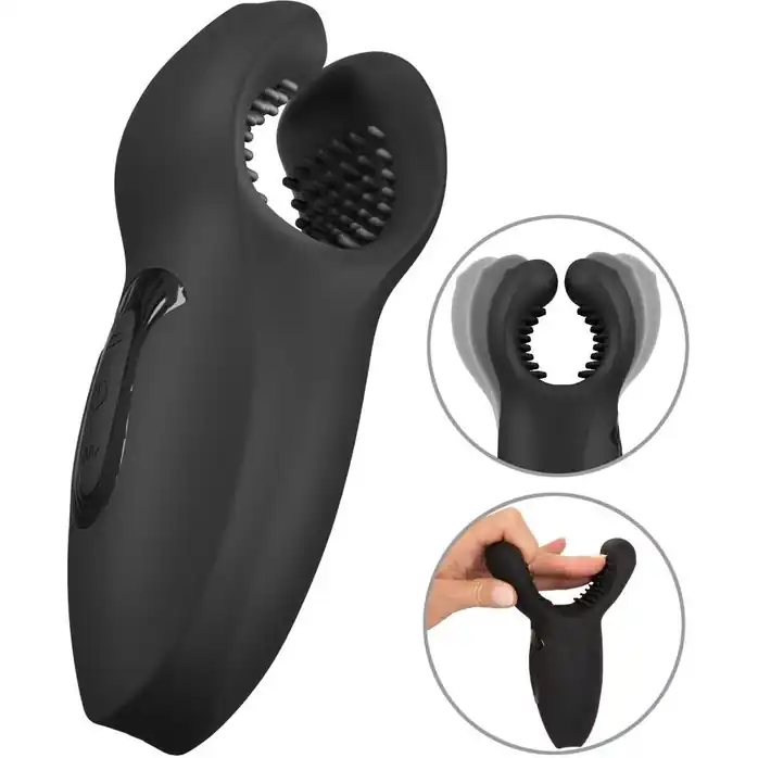 Мужской вибратор-стимулятор Man Wand with Vibration and Moving Wings - Rebel. Фотография 3.