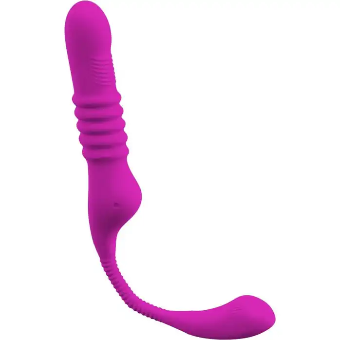 Лиловый вибратор 3 Function Vibrator с функцией фрикций и постукиванием - JAVIDA. Фотография 7.